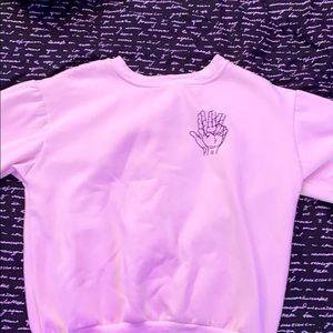 trendy cream crewneck